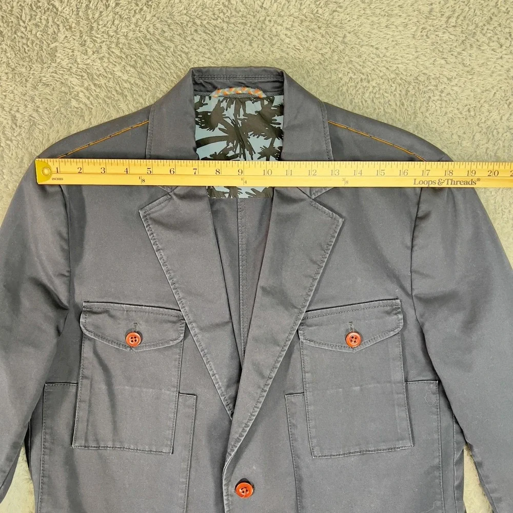 Hugo Boss Boss Orange Sport Coat Men 40 Black Utility Patch Pocket Jacket Blazer